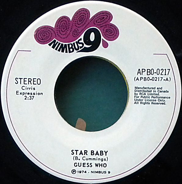Guess Who* : Star Baby (7", Single)