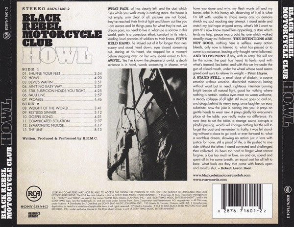Black Rebel Motorcycle Club : Howl (CD, Album, Enh)
