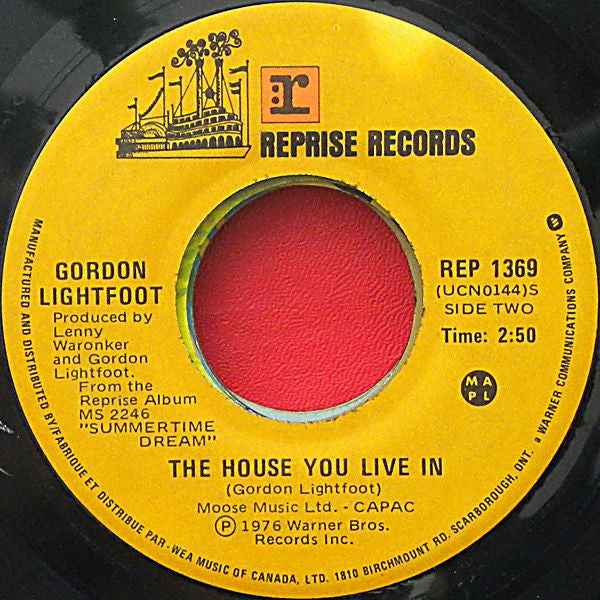 Gordon Lightfoot : The Wreck Of The Edmund Fitzgerald (7", Single)