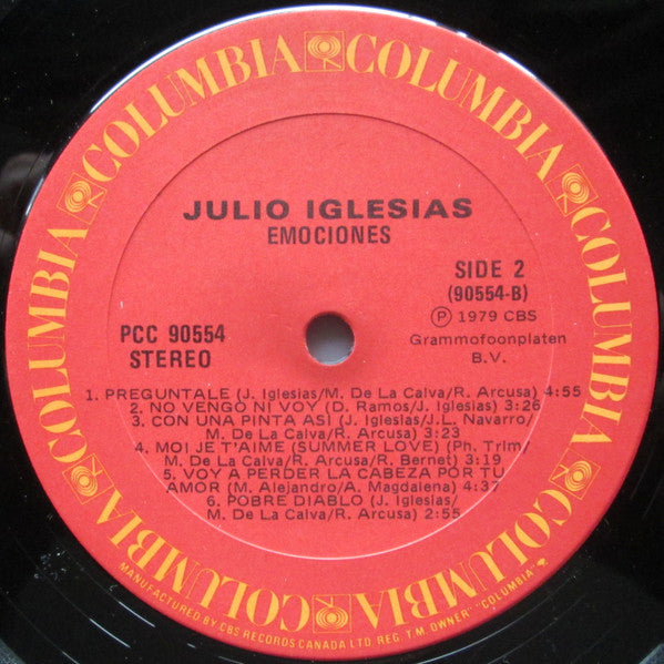 Julio Iglesias : Emociones (LP, Album)