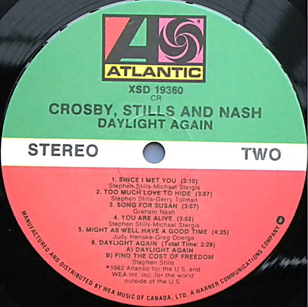 Crosby, Stills & Nash : Daylight Again (LP, Album)