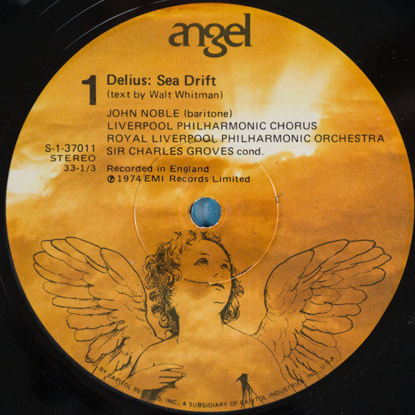 Frederick Delius, Royal Liverpool Philharmonic Orchestra & Royal Liverpool Philharmonic Choir Conducted By Sir Charles Groves With John Noble : Sea Drift / A Song Of The High Hills (LP, Album)