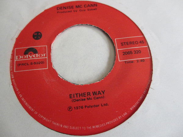 Denise McCann : Tattoo Man (7", Single)