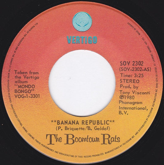 The Boomtown Rats : Banana Republic (7", Single)