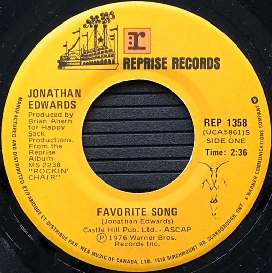 Jonathan Edwards (2) : Favorite Song (7", Single)