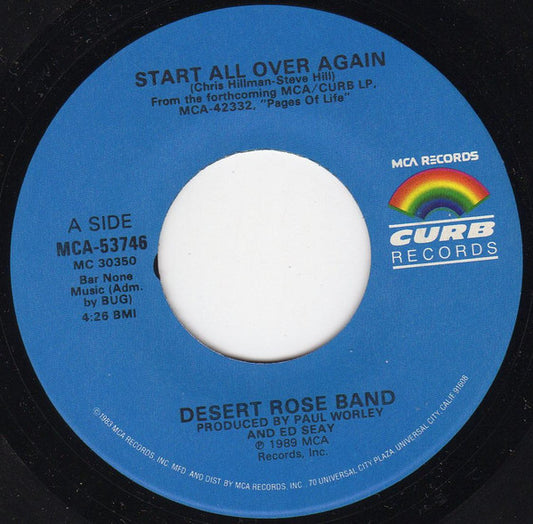Desert Rose Band : Start All Over Again (7", Single)