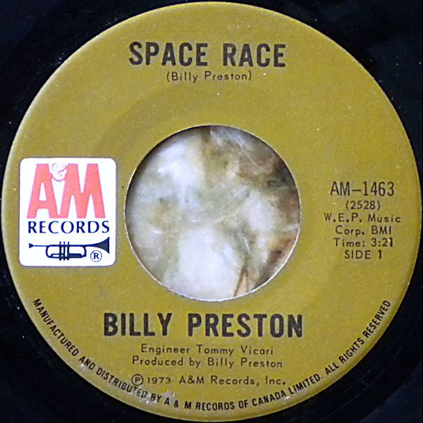 Billy Preston : Space Race  (7", Single)