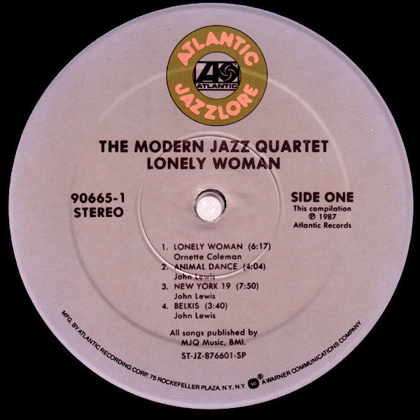 The Modern Jazz Quartet : Lonely Woman (LP, Album, RE)