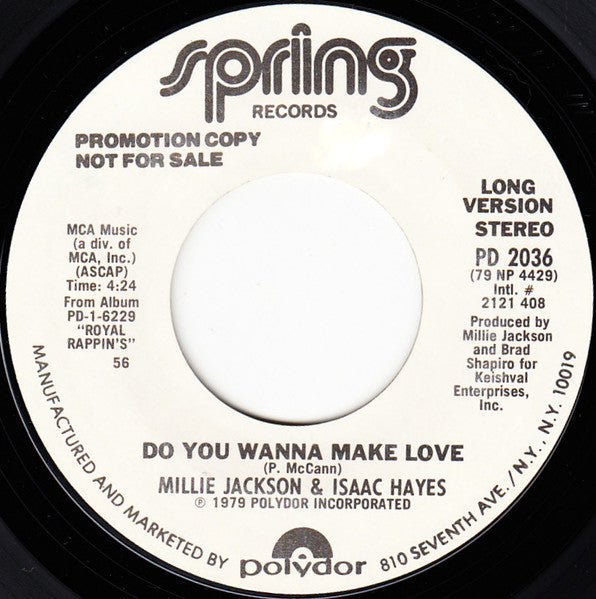 Millie Jackson & Isaac Hayes : Do You Wanna Make Love (7", Promo)