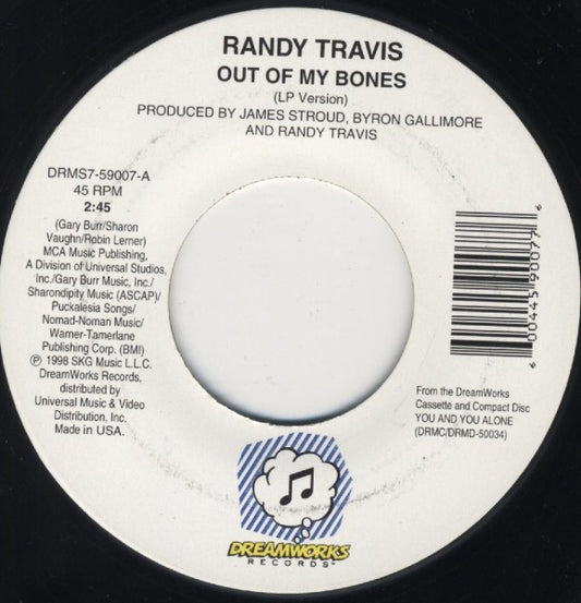 Randy Travis : Out Of My Bones (7", Single)