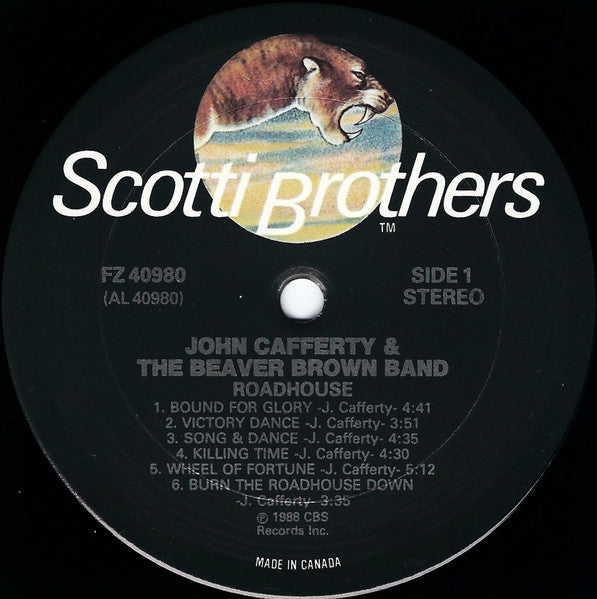 John Cafferty And The Beaver Brown Band : Roadhouse (LP, Album)