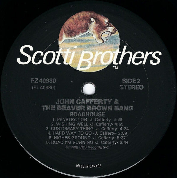 John Cafferty And The Beaver Brown Band : Roadhouse (LP, Album)