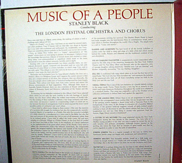Stanley Black Conducting The  London Festival Orchestra And Chorus* : Music Of A People (LP, Album)