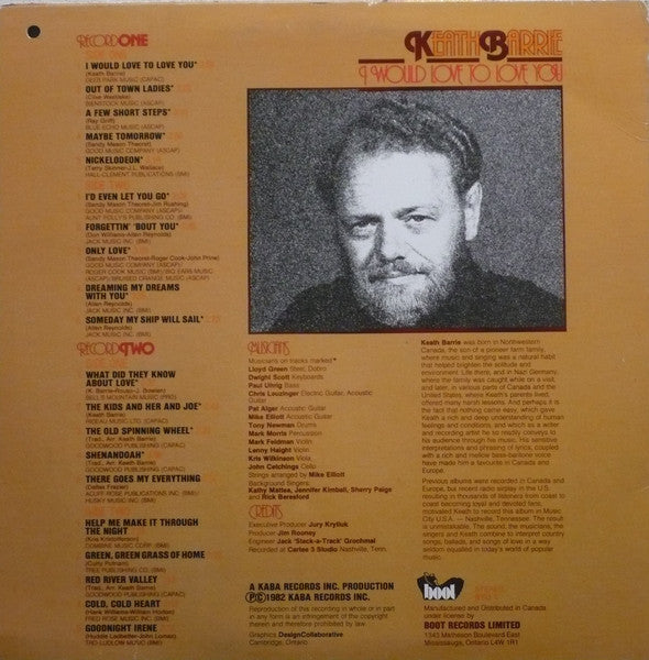 Keath Barrie : I Would Love To Love You (2xLP, Album)