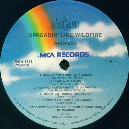 The Archers (3) : Spreadin' Like Wildfire (LP, Album)