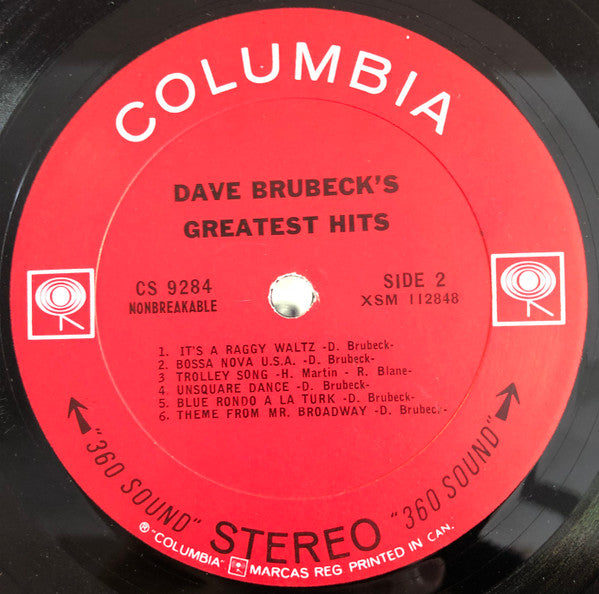Dave Brubeck : Dave Brubeck's Greatest Hits (LP, Comp)