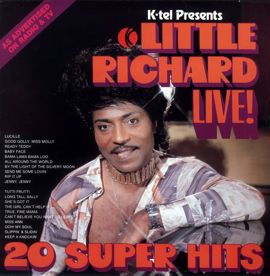 Little Richard : K-tel Presents Little Richard Live! 20 Super Hits (LP, Album)