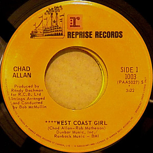 Chad Allan : West Coast Girl (7", Single)