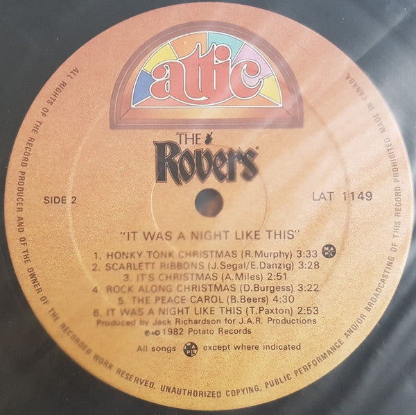 The Rovers (3) : It Was A Night Like This (LP, Album)