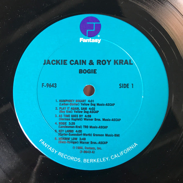 Jackie Cain & Roy Kral* : Bogie (LP)