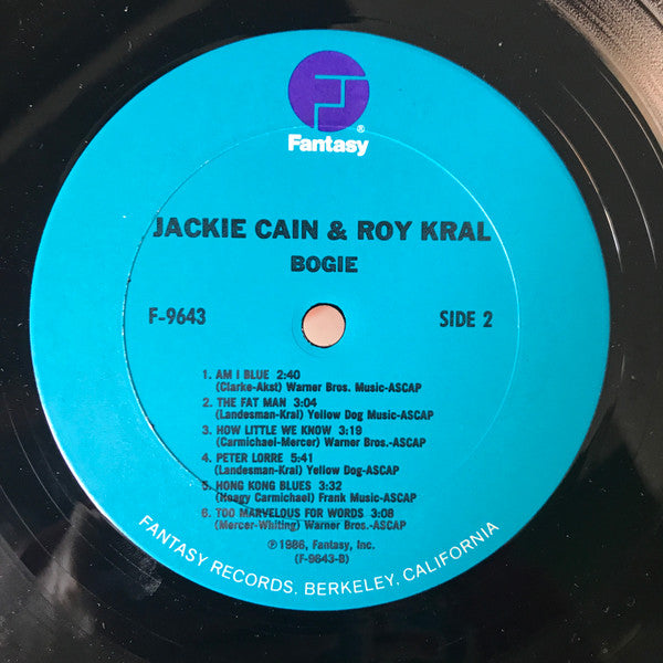 Jackie Cain & Roy Kral* : Bogie (LP)