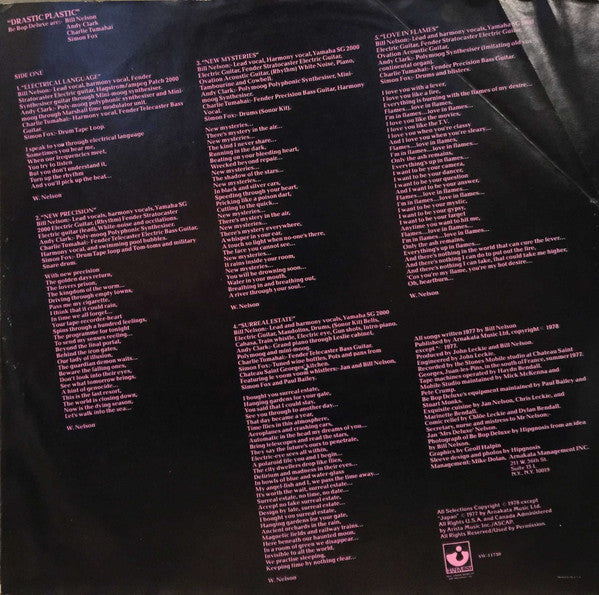 Be-Bop Deluxe* : Drastic Plastic (LP, Album)