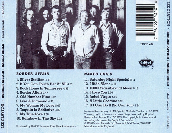Lee Clayton : Border Affair + Naked Child (CD, Comp)