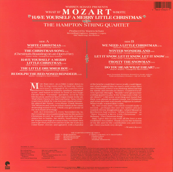 The Hampton String Quartet : What If Mozart Wrote "Have Yourself A Merry Little Christmas" (LP, Album)