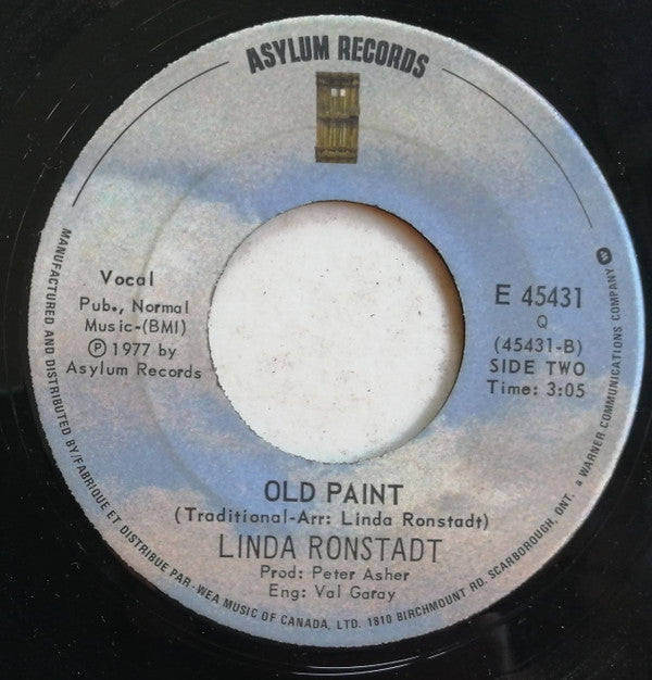 Linda Ronstadt : Blue Bayou (7", Single)