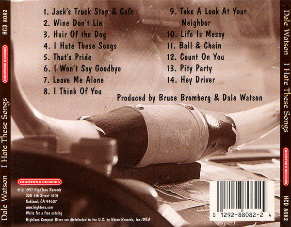 Dale Watson : I Hate These Songs (CD, Album)