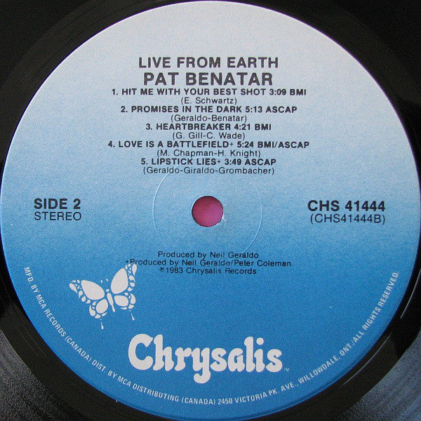 Benatar* : Live From Earth (LP, Album)