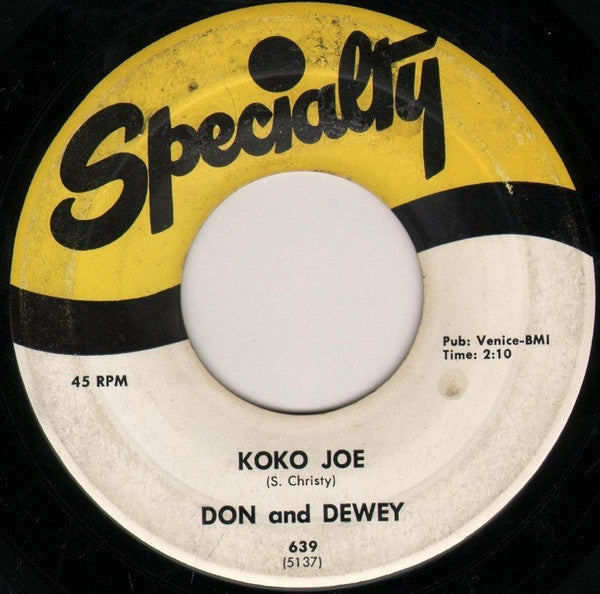 Don And Dewey* : Koko Joe / The Letter (7")