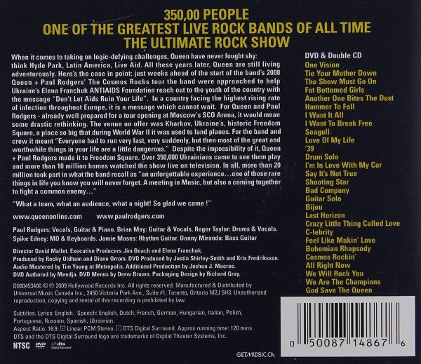 Queen + Paul Rodgers : Live In Ukraine (DVD, Album, NTSC + 2xCD, Album)