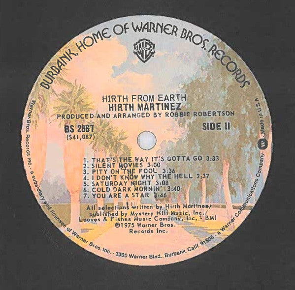 Hirth Martinez : Hirth From Earth (LP, Album)