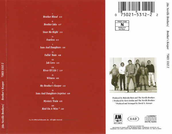 The Neville Brothers : Brother's Keeper (CD, Album)