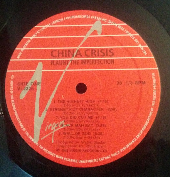 China Crisis : Flaunt The Imperfection (LP + 7", S/Sided, Ltd)