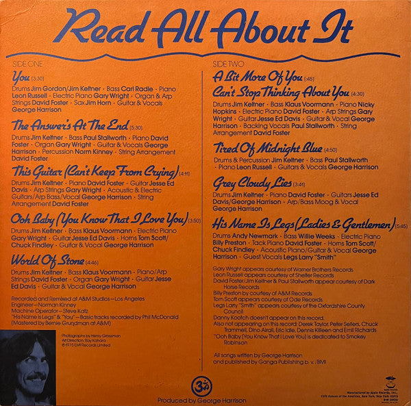 George Harrison : Extra Texture (Read All About It) (LP, Album)