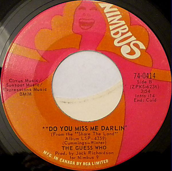 The Guess Who : Hang On To Your Life  (7", Single)