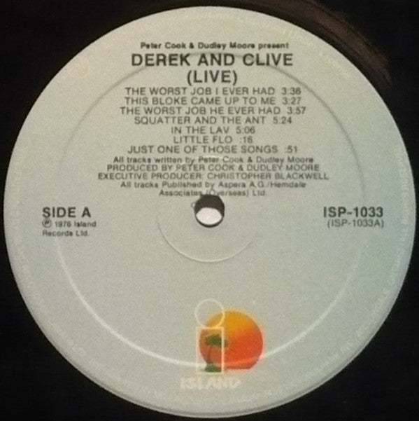Peter Cook & Dudley Moore Present Derek & Clive : (Live) (LP)