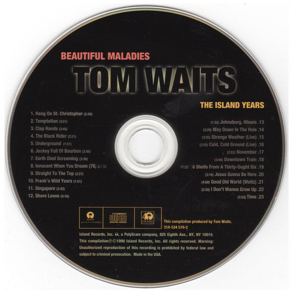 Tom Waits : Beautiful Maladies - The Island Years (CD, Comp, Club)