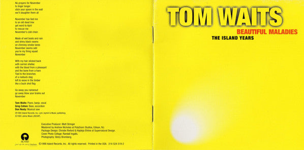 Tom Waits : Beautiful Maladies - The Island Years (CD, Comp, Club)