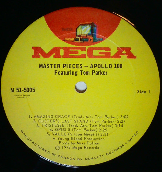Apollo 100 Featuring Tom Parker : Master Pieces (LP, Album)