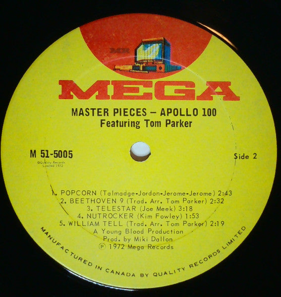 Apollo 100 Featuring Tom Parker : Master Pieces (LP, Album)