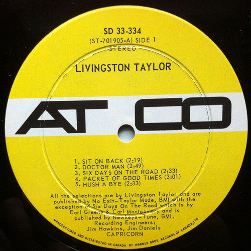 Livingston Taylor : Livingston Taylor (LP, Album)