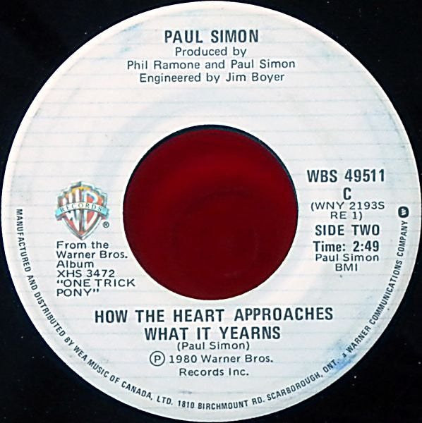 Paul Simon : Late In The Evening (7")