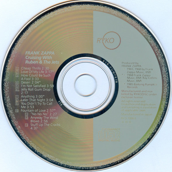 Frank Zappa / The Mothers Of Invention* : Cruising With Ruben & The Jets (CD, Album, RE, RM)