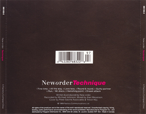 New Order : Technique (CD, Album, RE)