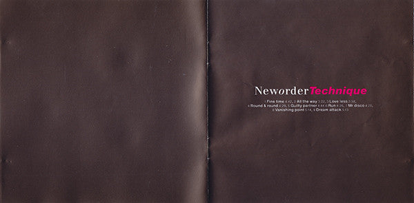 New Order : Technique (CD, Album, RE)
