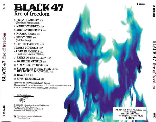 Black 47 : Fire Of Freedom (CD, Album, Club)