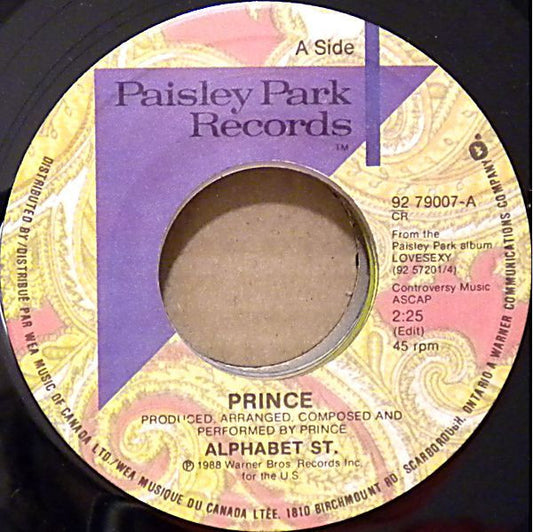 Prince : Alphabet St. (7", Single)